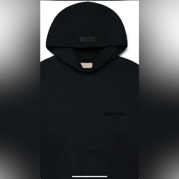 Essentials Fear of God Stretch Limo Hoodie, Black, Large - Picture 4 of 5